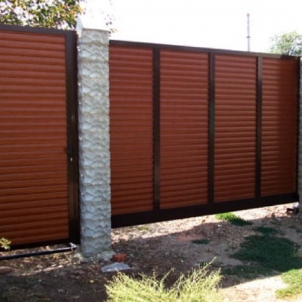 Откатные въездные ворота Алютех Prestige