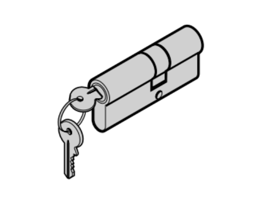 Двойной профильный цилиндр для боковой двери Hormann (3091446)
